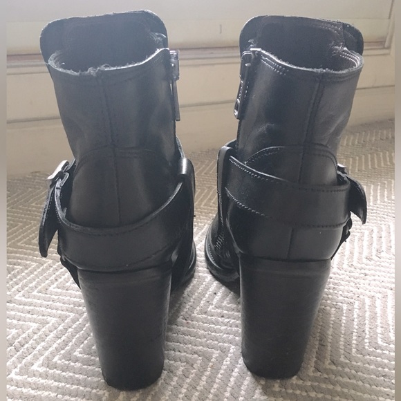 All Saints, Jules block heeled black leather boots - Picture 7 of 9